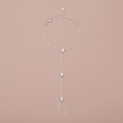 Sparkling Crystal Adjustable Palm Ring Bracelet