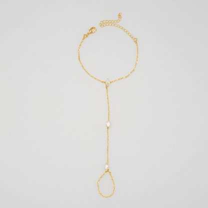 Sparkling Crystal Adjustable Palm Ring Bracelet - Yeezlab