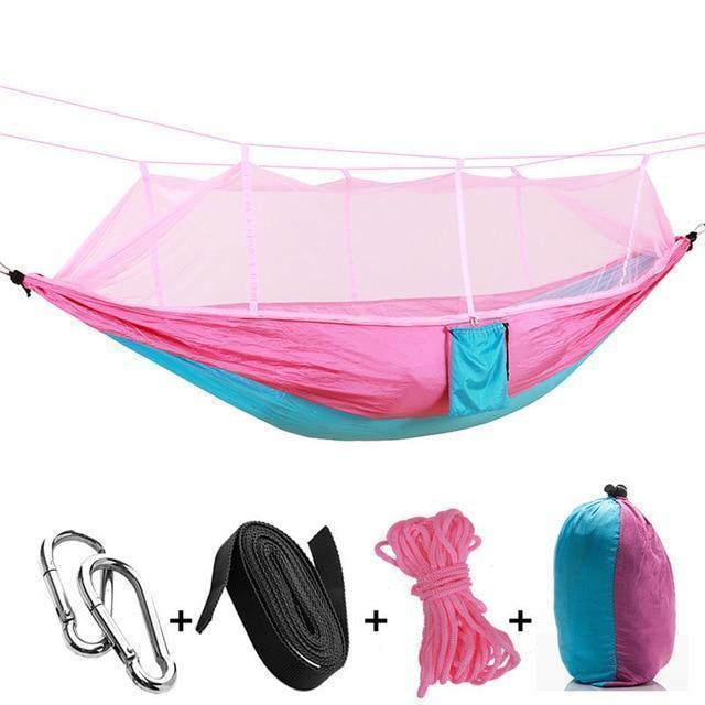 Compact Travel Hammock with Bug Net