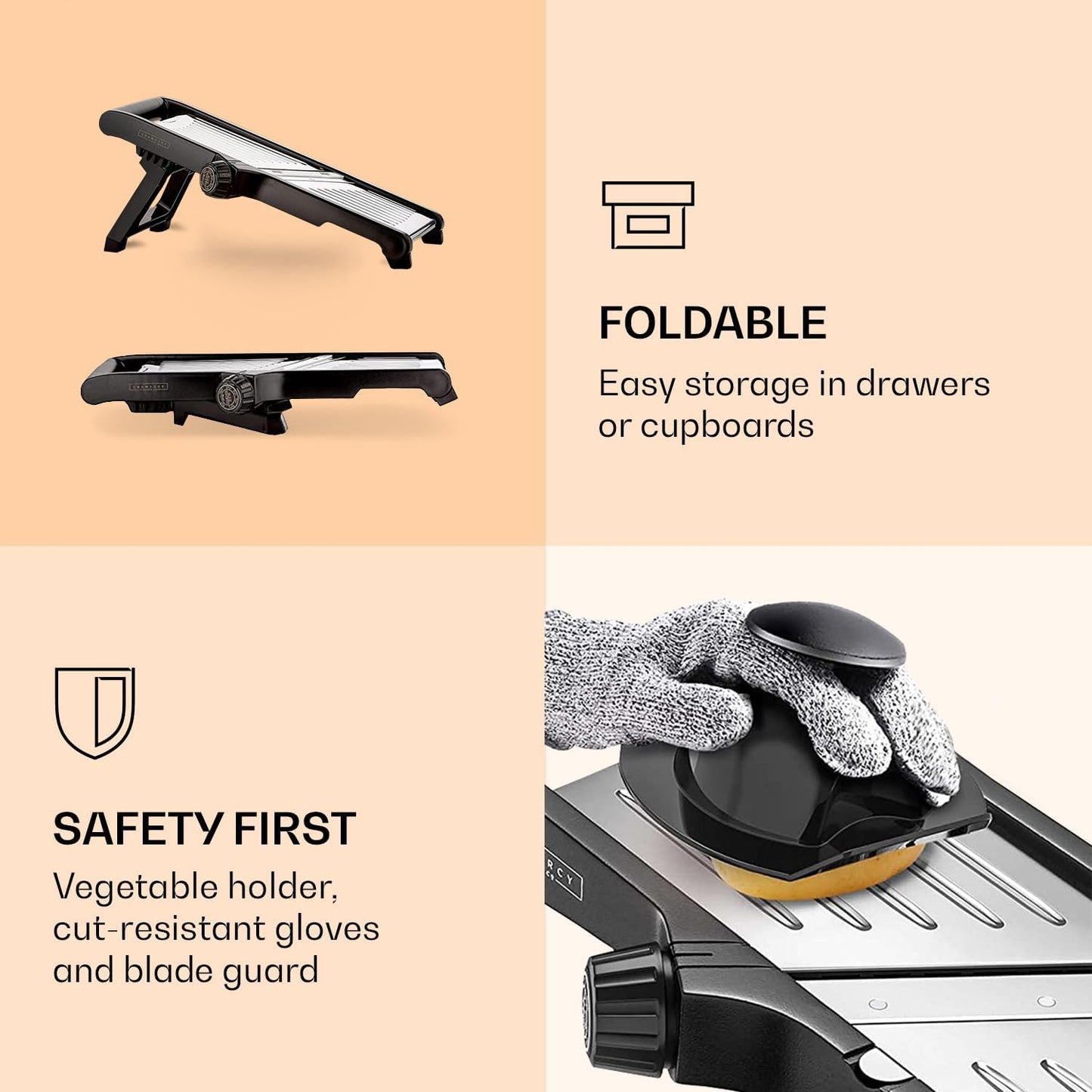 Yeezlab | Deluxe Food Slicer with Safety Gloves