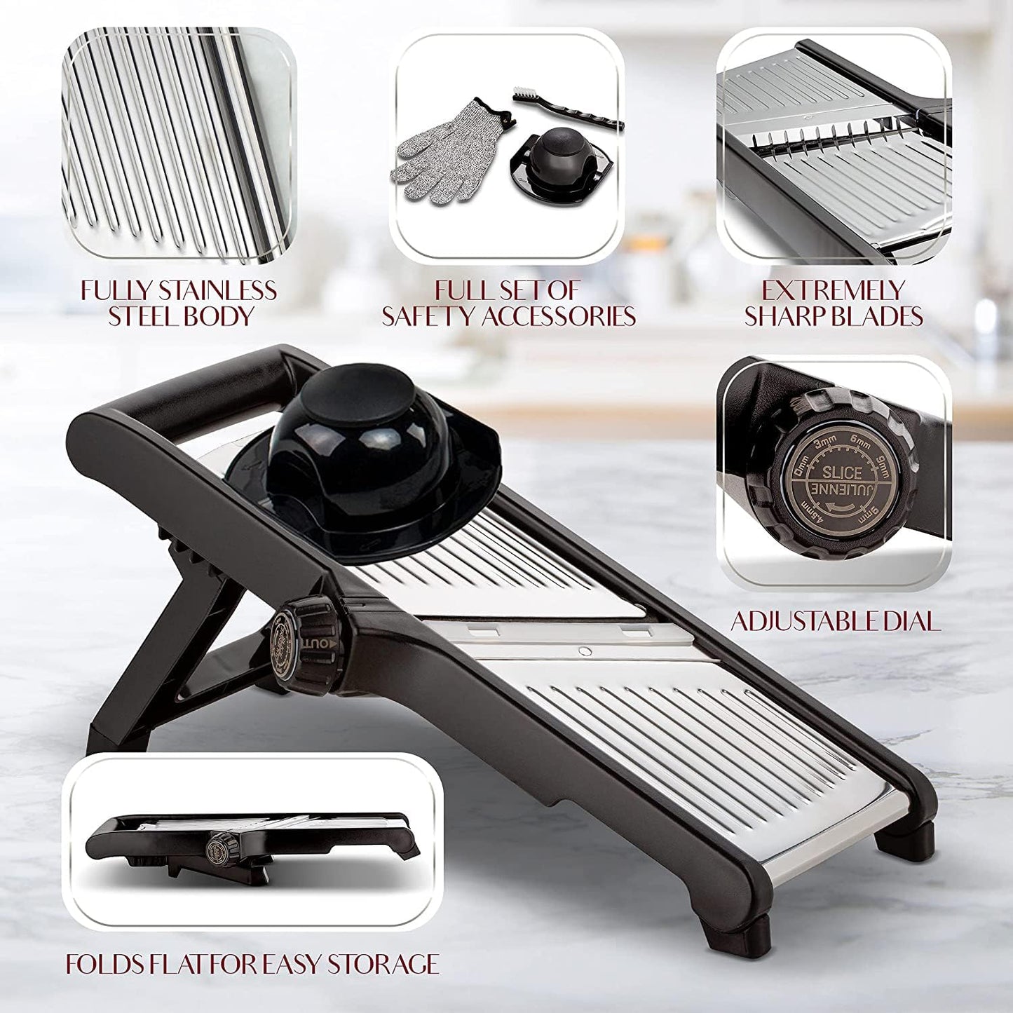 Yeezlab | Deluxe Food Slicer with Safety Gloves