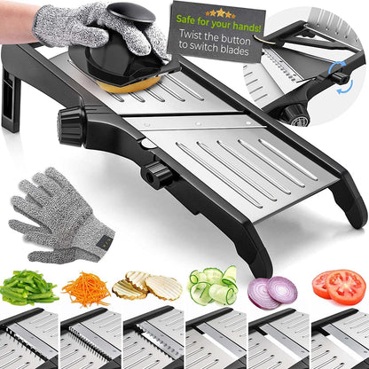 Yeezlab | Deluxe Food Slicer with Safety Gloves