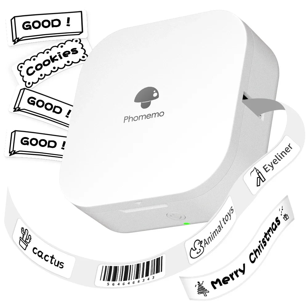 Compact Wireless Label Printer with Bluetooth Connectivity