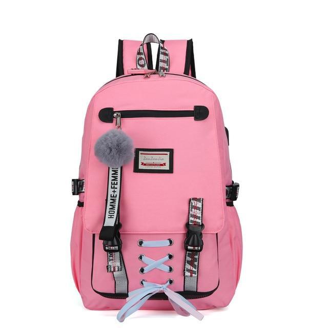 Big Girls Backpack with USB Charging Anti Theft Lock - Yeezlab