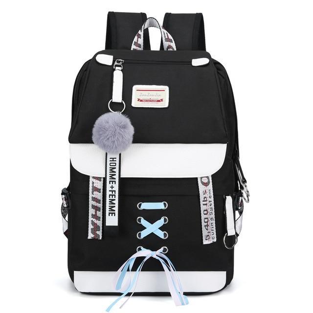 Big Girls Backpack with USB Charging Anti Theft Lock