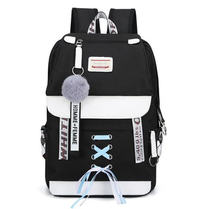 Big Girls Backpack with USB Charging Anti Theft Lock
