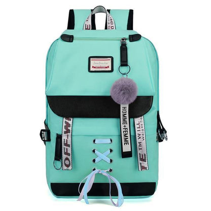 Big Girls Backpack with USB Charging Anti Theft Lock