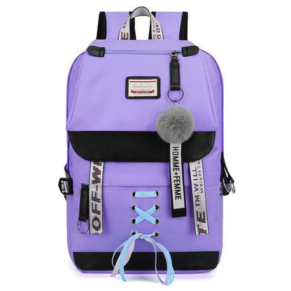 Big Girls Backpack with USB Charging Anti Theft Lock