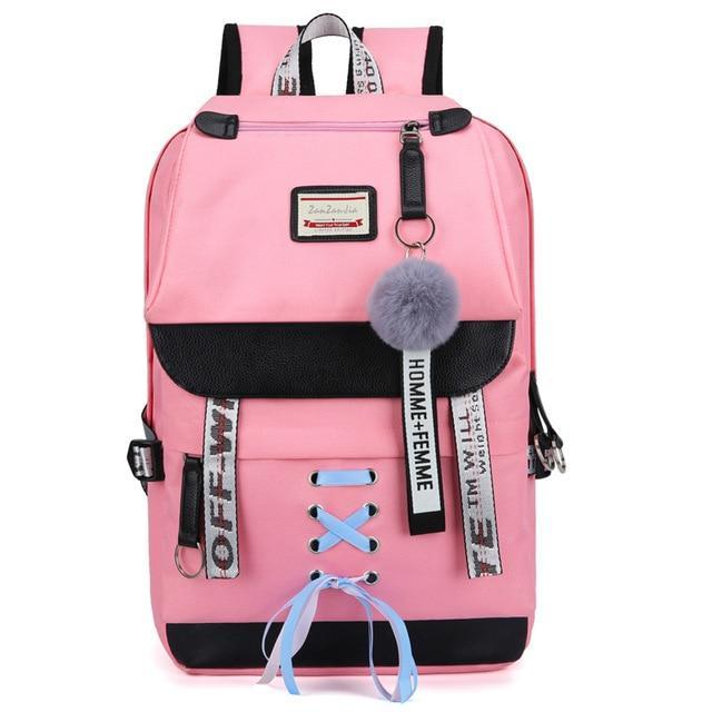 Big Girls Backpack with USB Charging Anti Theft Lock