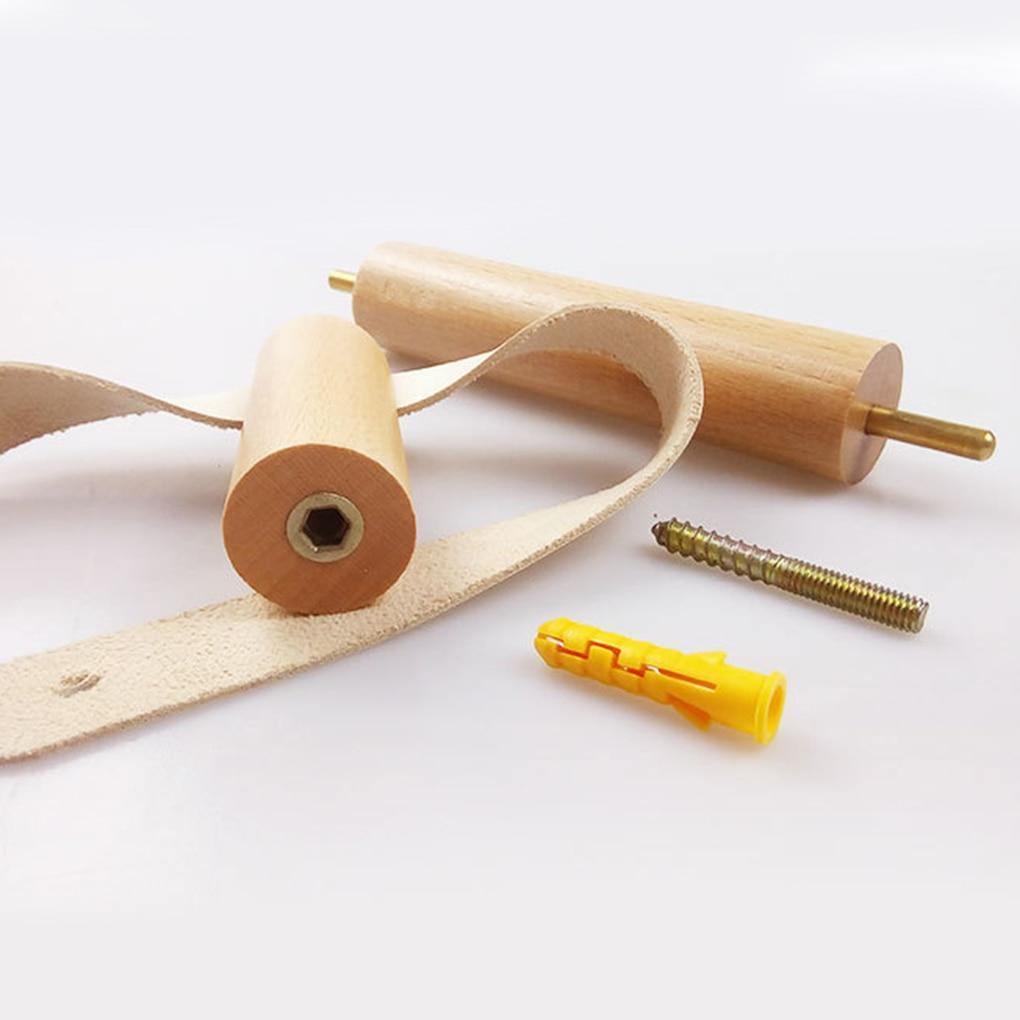 Luxury Wooden Toilet Paper Holder with Leather Accent