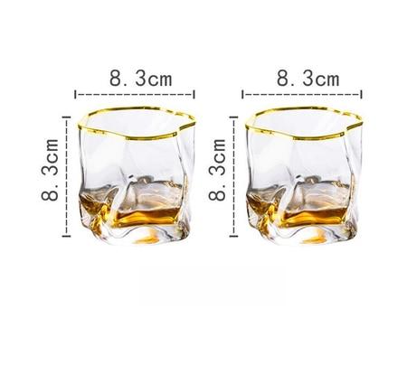 Unique Pattern Whiskey Glass Set
