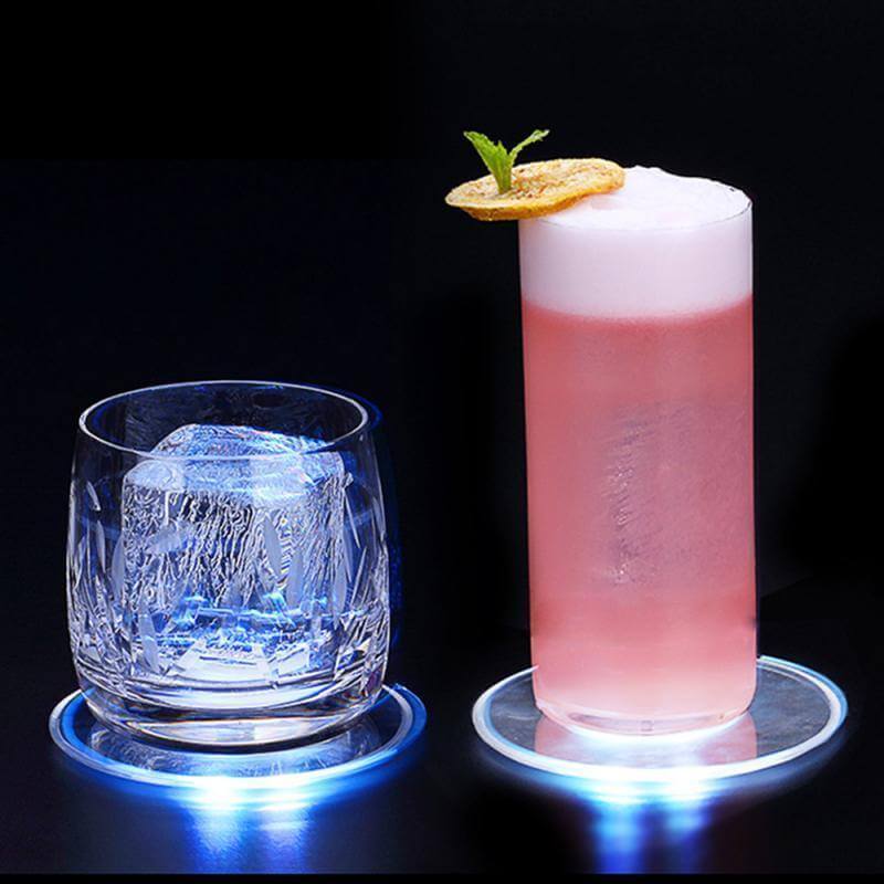 Slim LED Drink Coaster Set