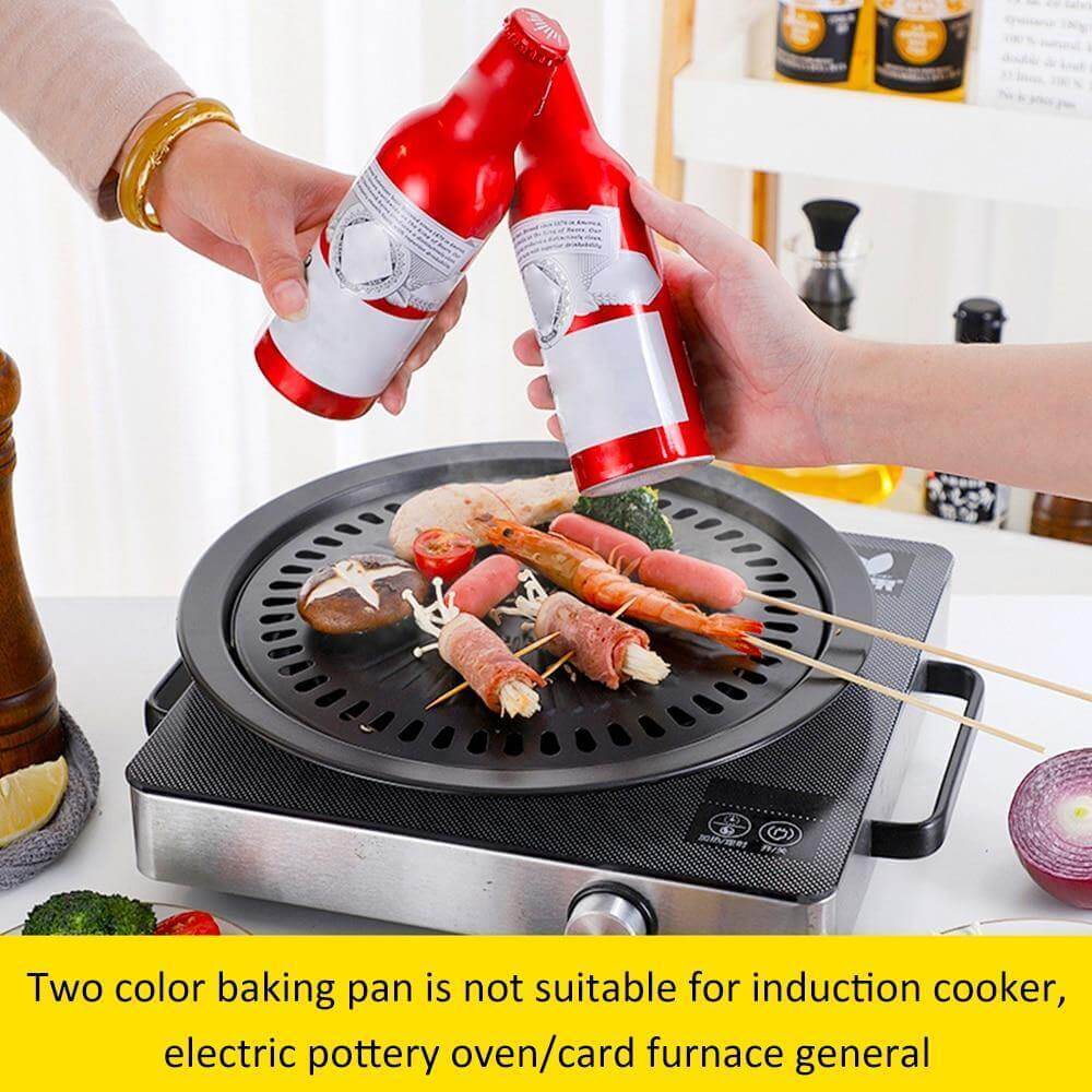 Compact Korean Style BBQ Grill Skillet