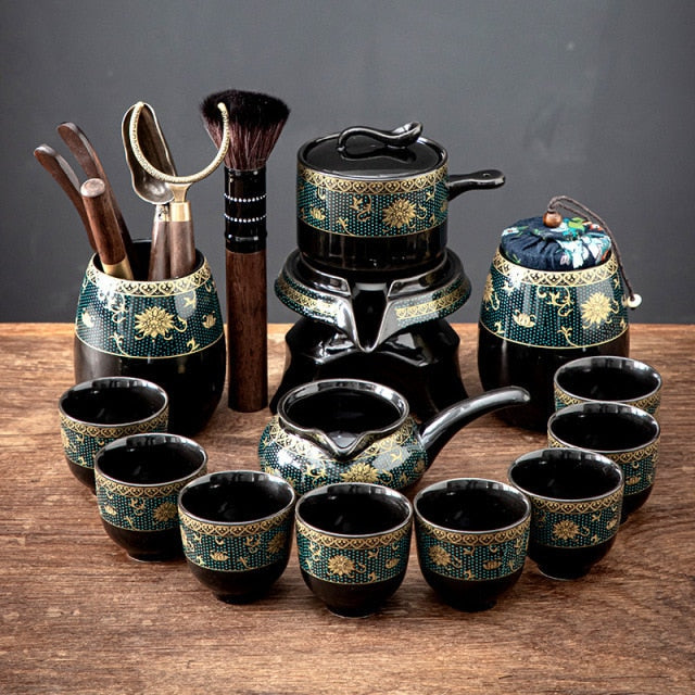 Traditional Asian Antique Porcelain Tea Set - Yeezlab