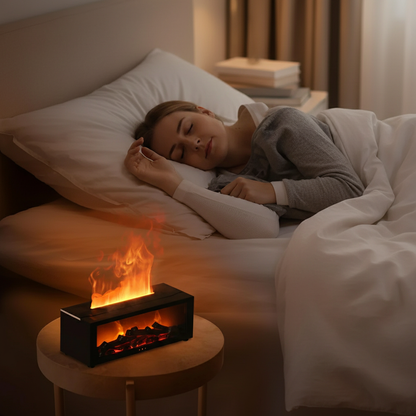 Air Humidifier and Purifier with Flame Effect