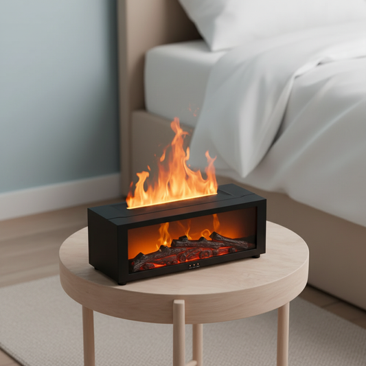 Air Humidifier and Purifier with Flame Effect