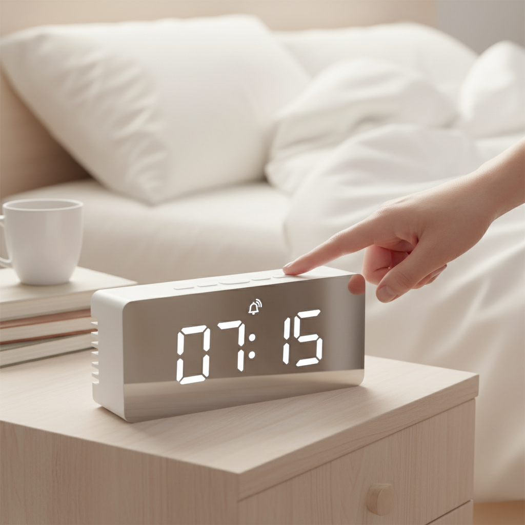 Digital LED Mirror Alarm Clock