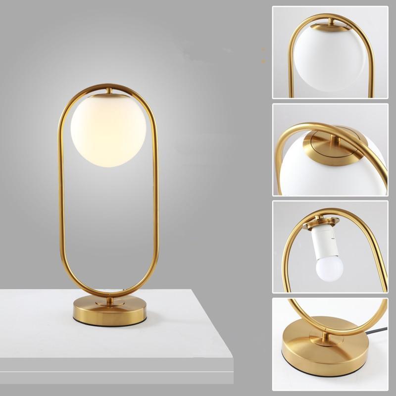 Sleek Glass Globe Desk Lamp