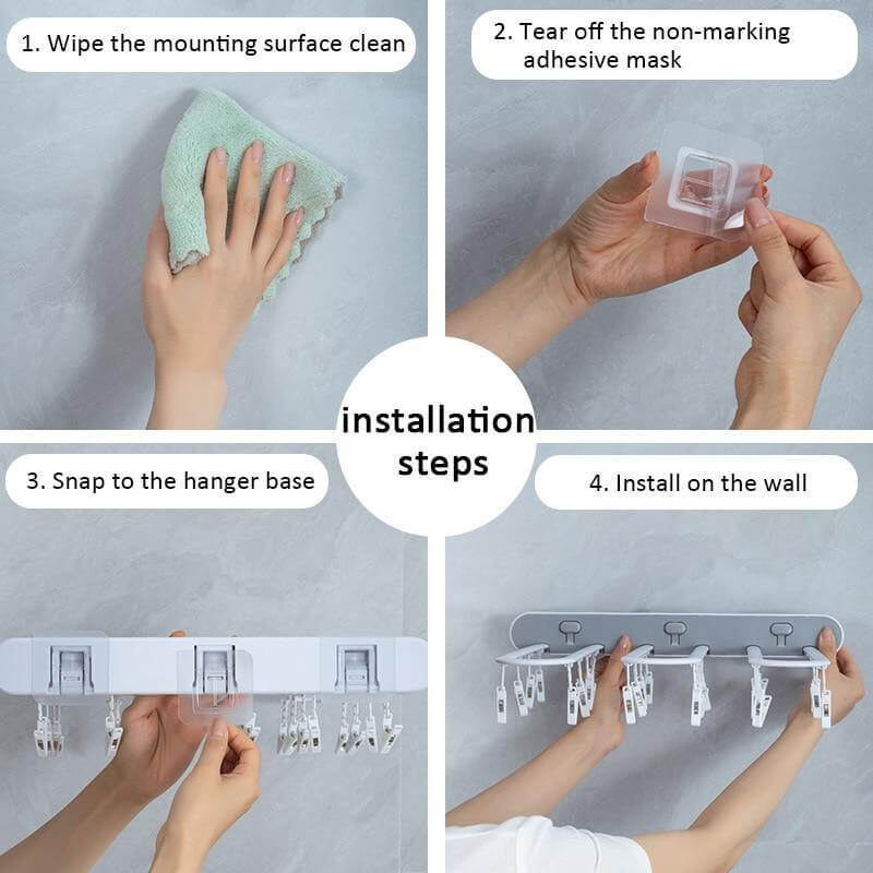 Space-Saving Foldable Sock Drying Rack Organizer