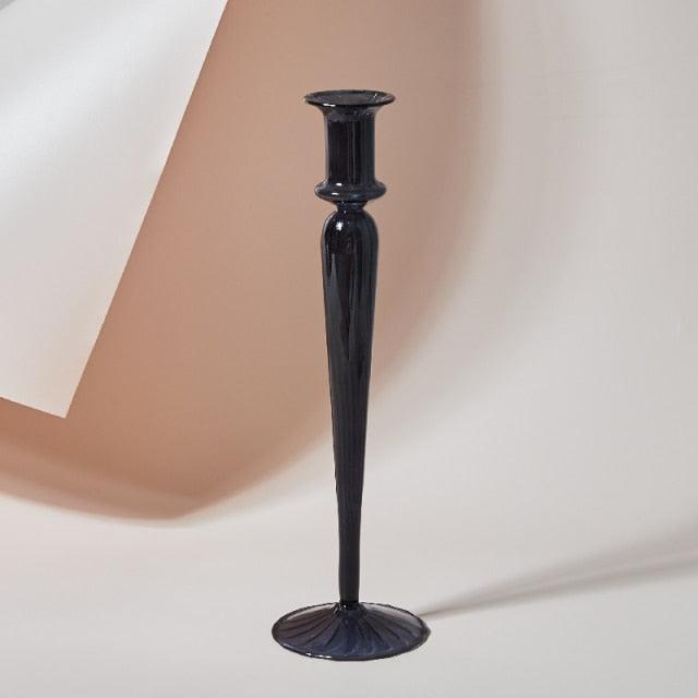 Colorful Glass Candle Holder Decorative Table Centerpiece