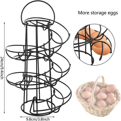 Unique Spiral Egg Holder Storage Rack