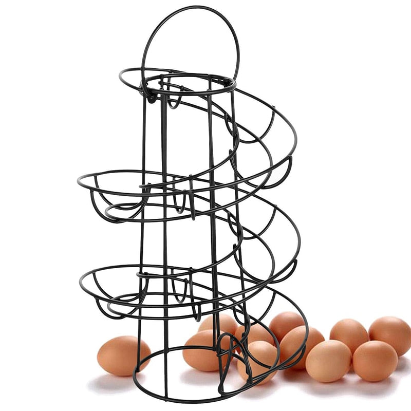 Unique Spiral Egg Holder Storage Rack