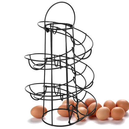 Unique Spiral Egg Holder Storage Rack