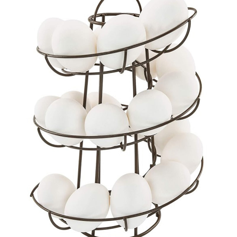 Unique Spiral Egg Holder Storage Rack