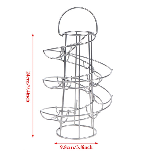 Unique Spiral Egg Holder Storage Rack