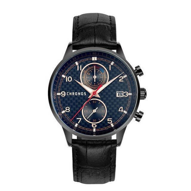 Premium Genuine Leather Band Wrist Watch