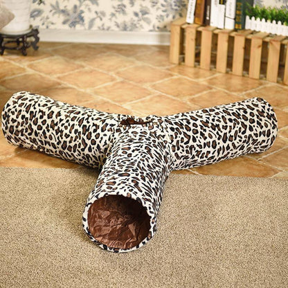 Fun Leopard Cat Play Tunnel