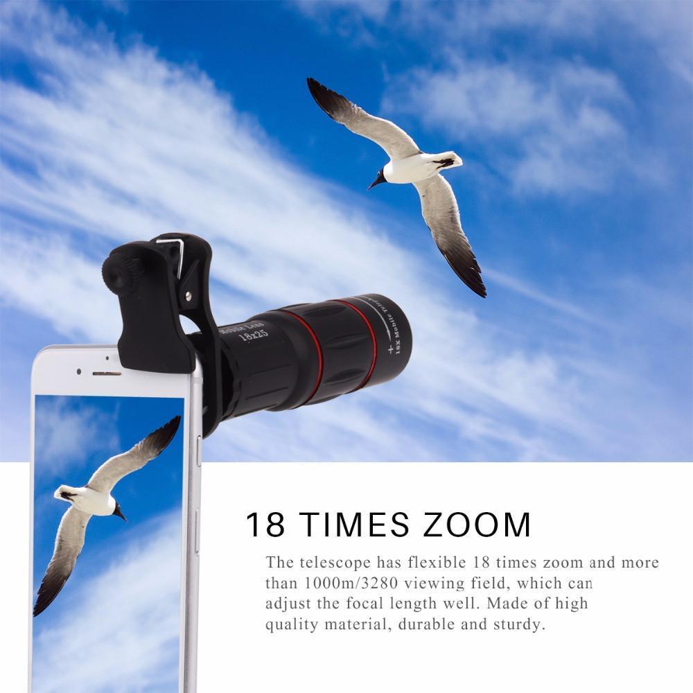 High Power 18X Zoom Phone Lens Kit with Tripod