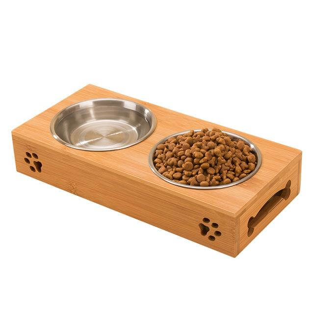 Natural Wood Pet Feeding Bowl - Yeezlab