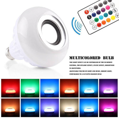 Wireless LED Bluetooth Speaker Light Bulb - Color Changing