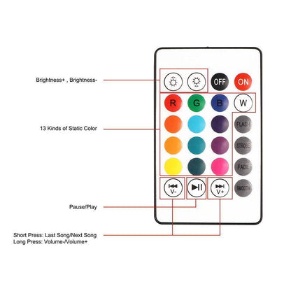 Wireless LED Bluetooth Speaker Light Bulb - Color Changing