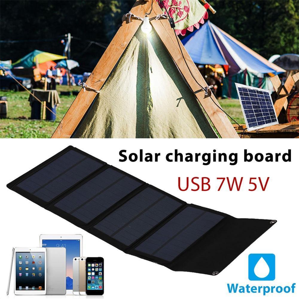 Compact Foldable Solar Power Bank Phone Charger 7W