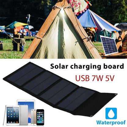 Compact Foldable Solar Power Bank Phone Charger 7W