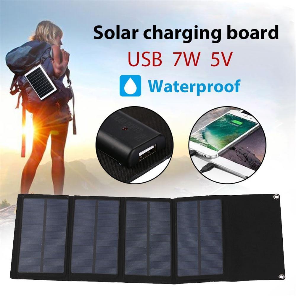Compact Foldable Solar Power Bank Phone Charger 7W - Yeezlab