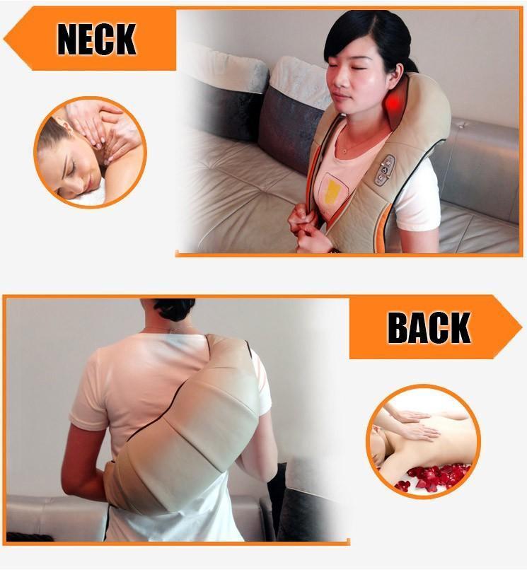 Heated U-Shaped Neck and Back Massage Cushion