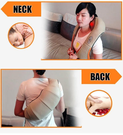 Heated U-Shaped Neck and Back Massage Cushion