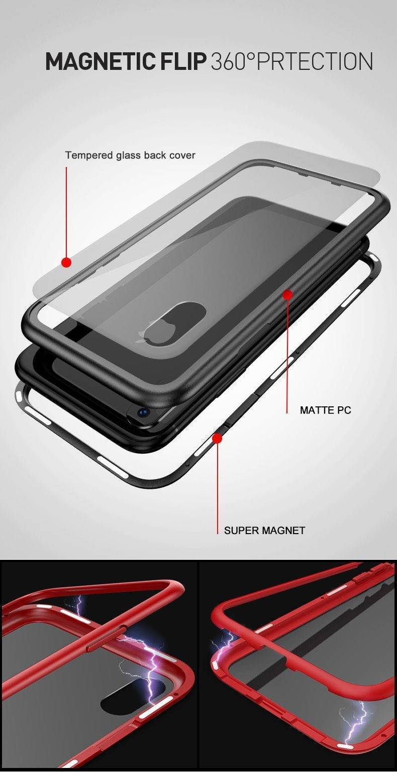 Clear Protective iPhone Glass Phone Case Cover