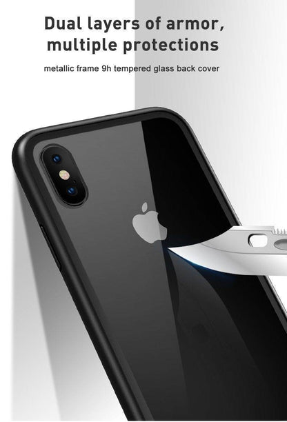 Clear Protective iPhone Glass Phone Case Cover