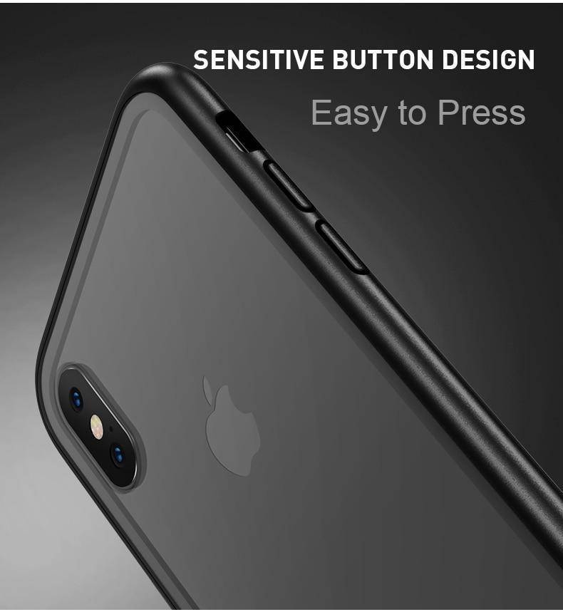 Clear Protective iPhone Glass Phone Case Cover