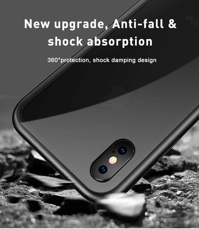 Clear Protective iPhone Glass Phone Case Cover