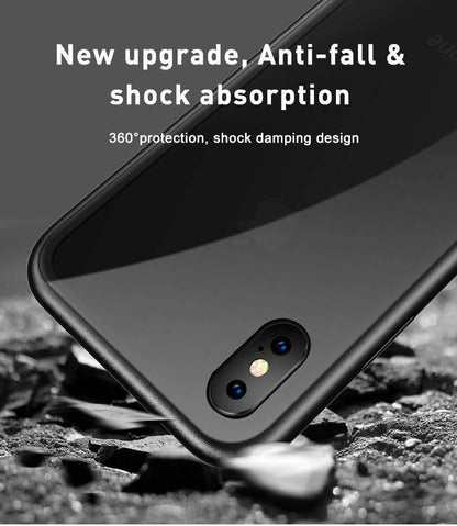 Clear Protective iPhone Glass Phone Case Cover