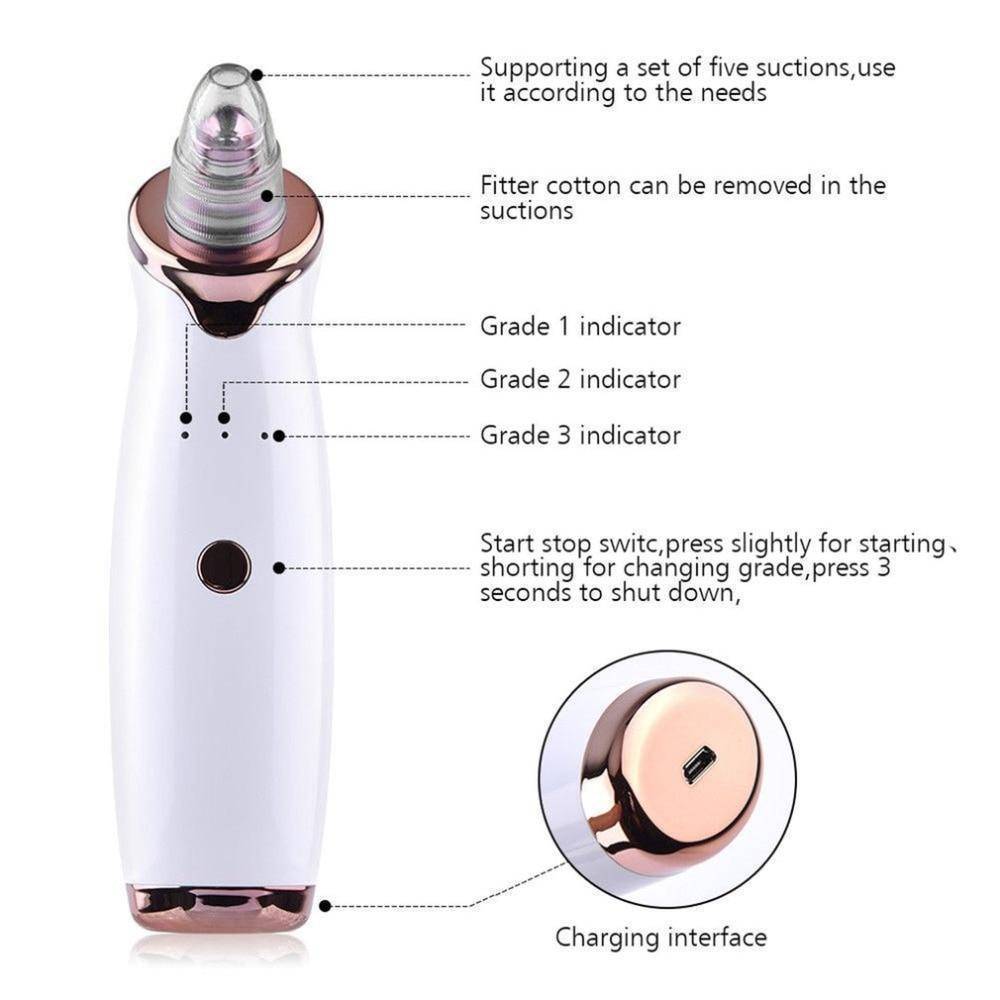 Pore Cleansing Vacuum Blackhead Remover Diamond Exfoliator