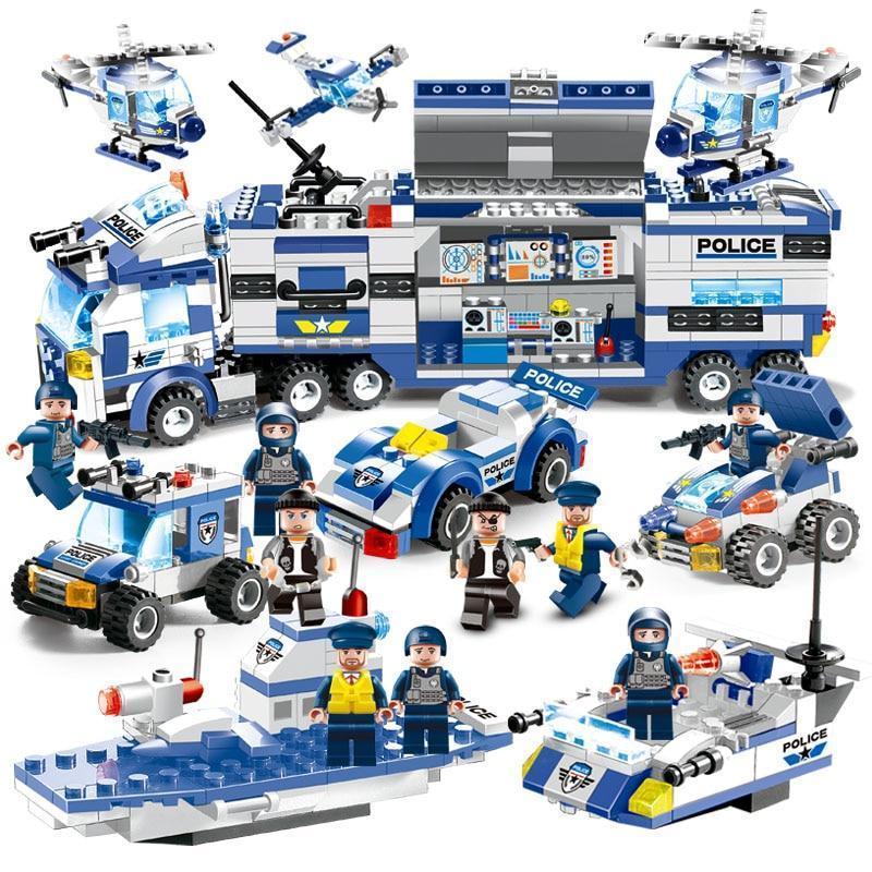 Ultimate Police Truck Building Block Playset For Boys