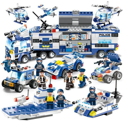Ultimate Police Truck Building Block Playset For Boys