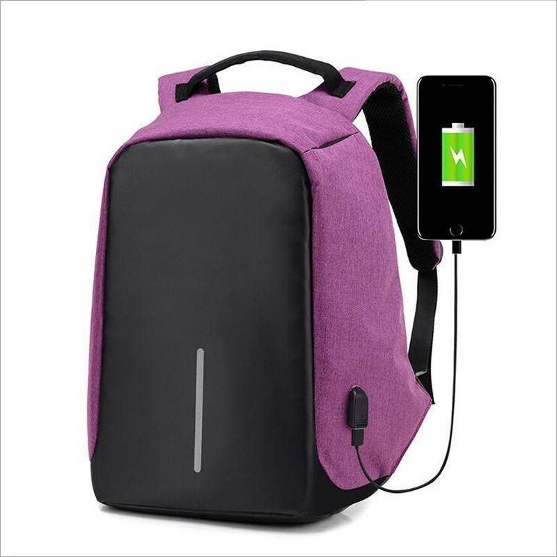 Stylish College Backpack with USB Laptop Compartment