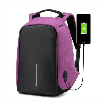 Stylish College Backpack with USB Laptop Compartment